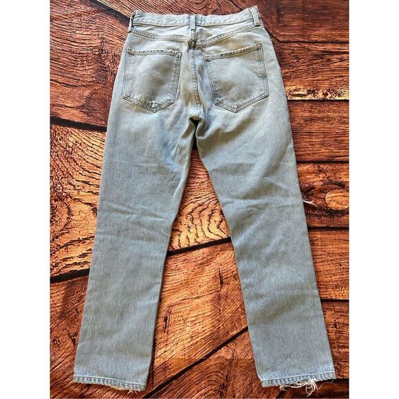 Agolde Riley Hi Rise Straight‎ Crop Light Wash - Picture 13 of 15